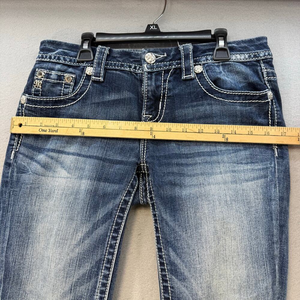 Miss Me Jeans Women's 27x35 (4) Standard Boot Angel Wings Embellished EUC - Picture 12 of 15
